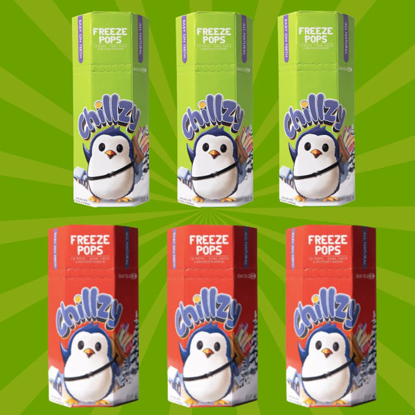 CHILLZY FREEZE POPS – COMBO PACK 3 GREEN + 3 RED BOXES - Chillzy