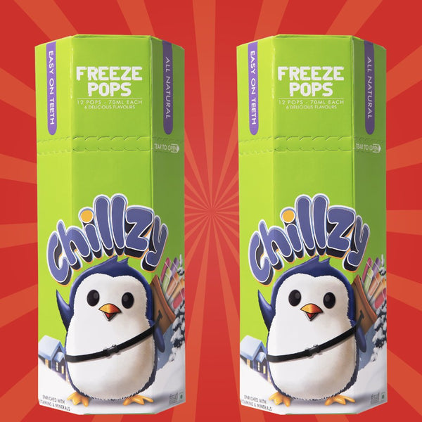 CHILLZY FREEZE POPS – PACK OF 2 GREEN BOXES - Chillzy