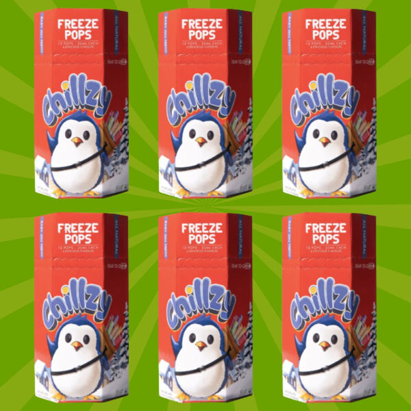 CHILLZY FREEZE POPS – PACK OF 6 RED BOXES - Chillzy