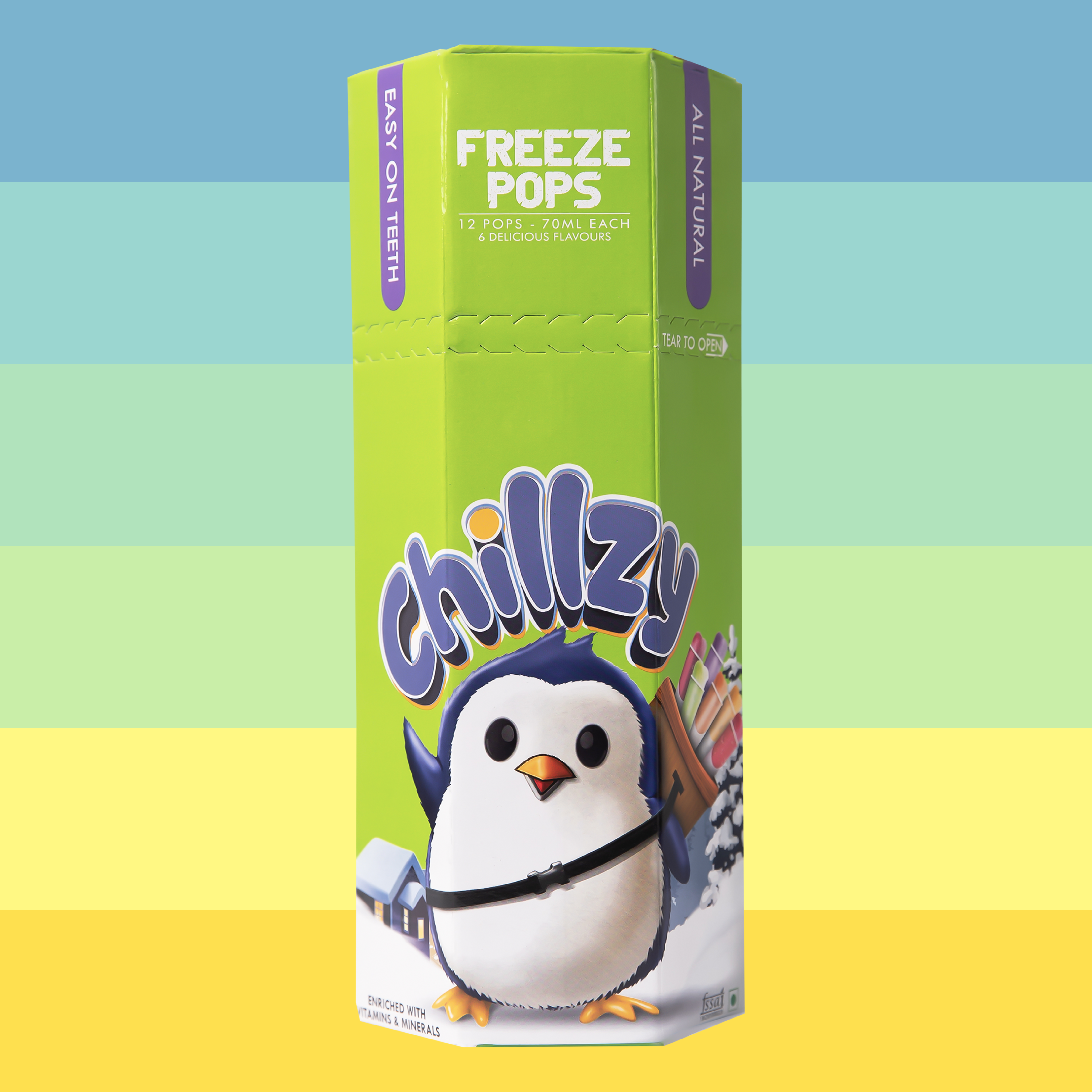 One Green Chillzy Freeze Pops box